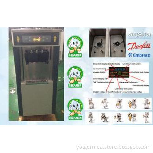 Stand Model Yogurt Ice Cream Machine , 3 Phase Power Bigger